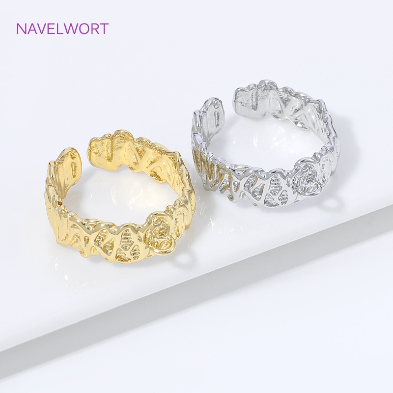 18K Gold Plated Brass Stripe O - Jewelry Making Ring Tool ulasan dan harga