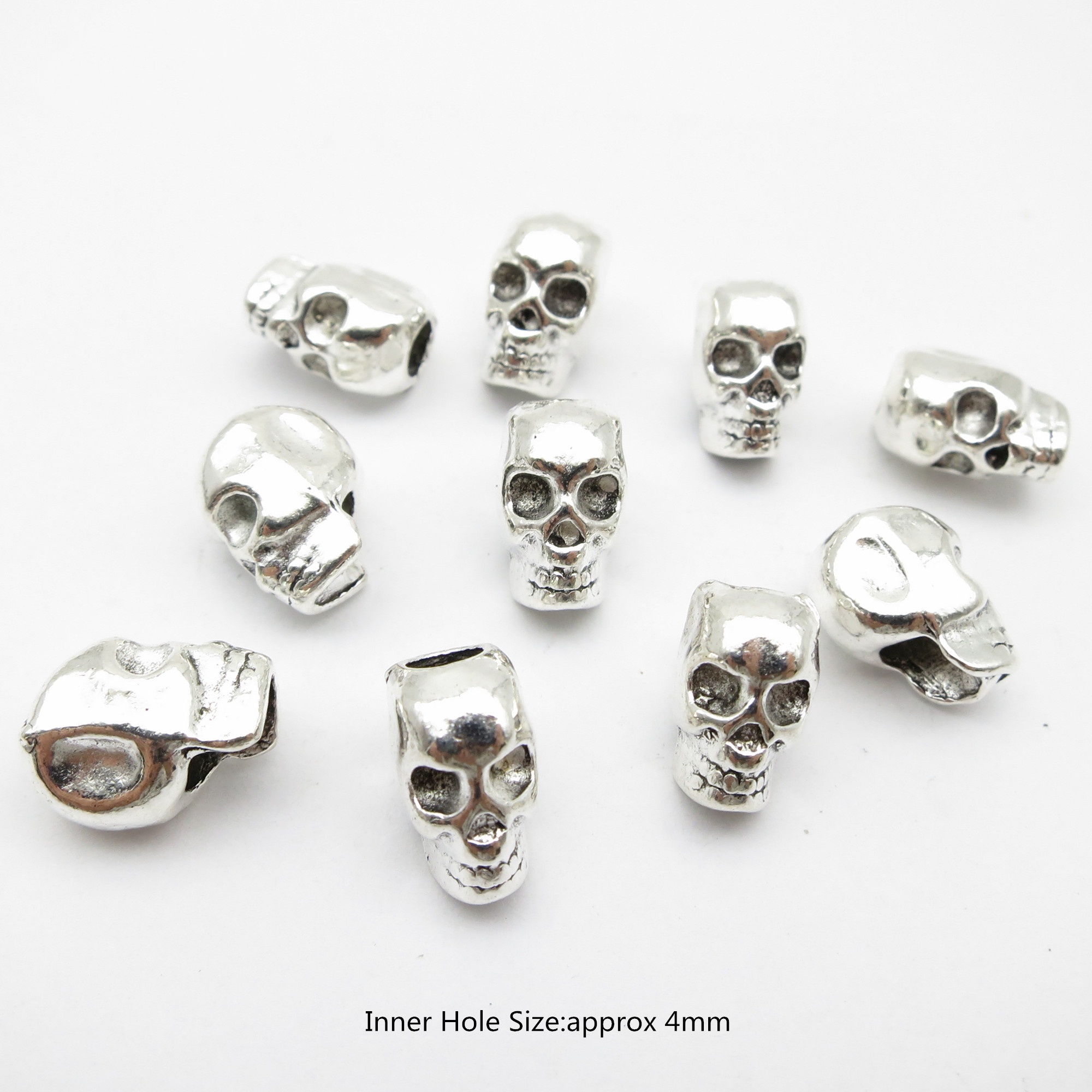 10Pcs/Pack Skull/Leaf DIY bead - Jewelry Making Ring Tool ulasan dan harga