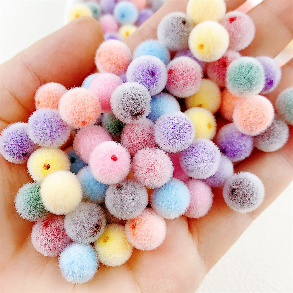 20Pcs 8mm Colorful Acrylic Flo - Bead Mat Velvet ulasan dan harga