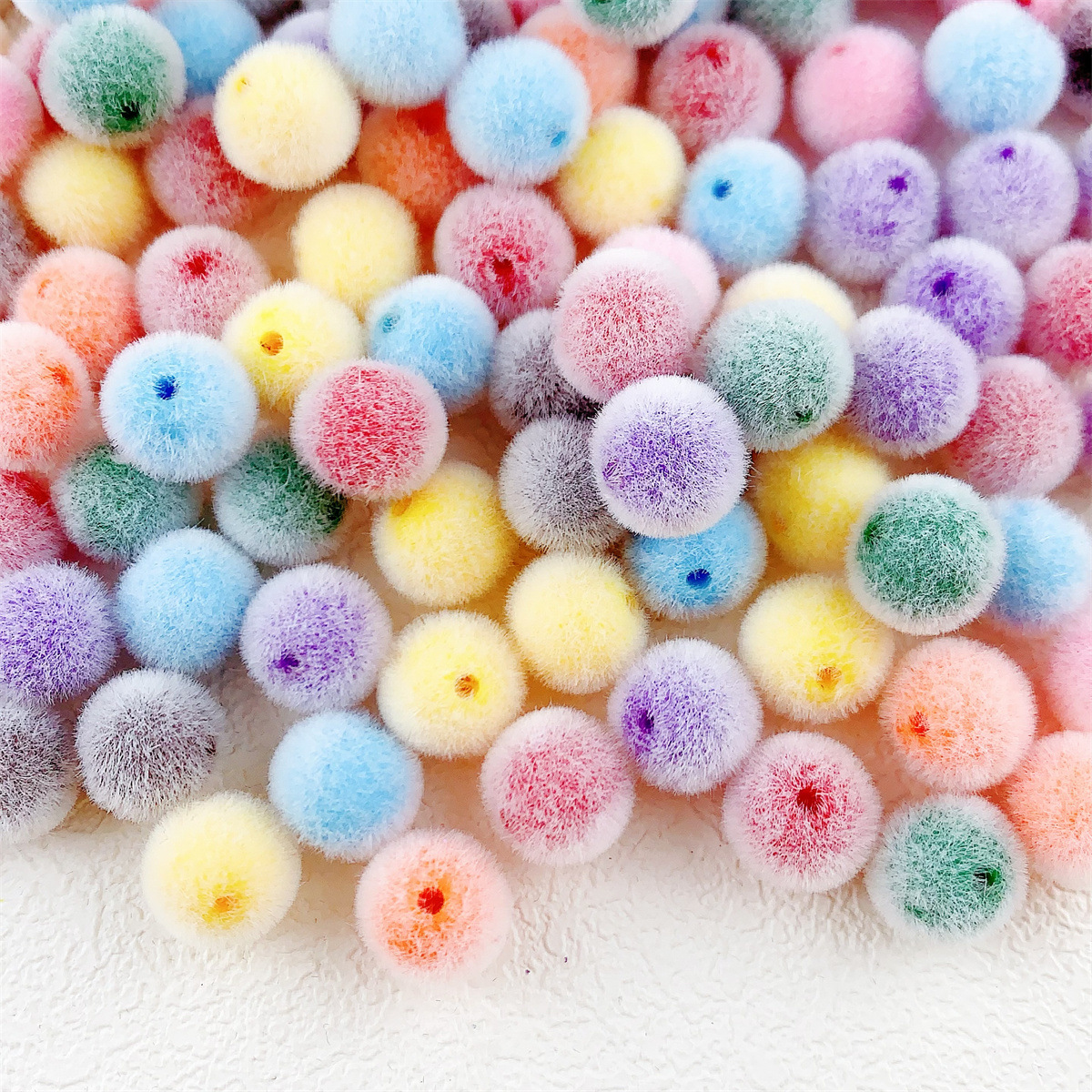 20Pcs 8mm Colorful Acrylic Flo - Bead Mat Velvet ulasan dan harga