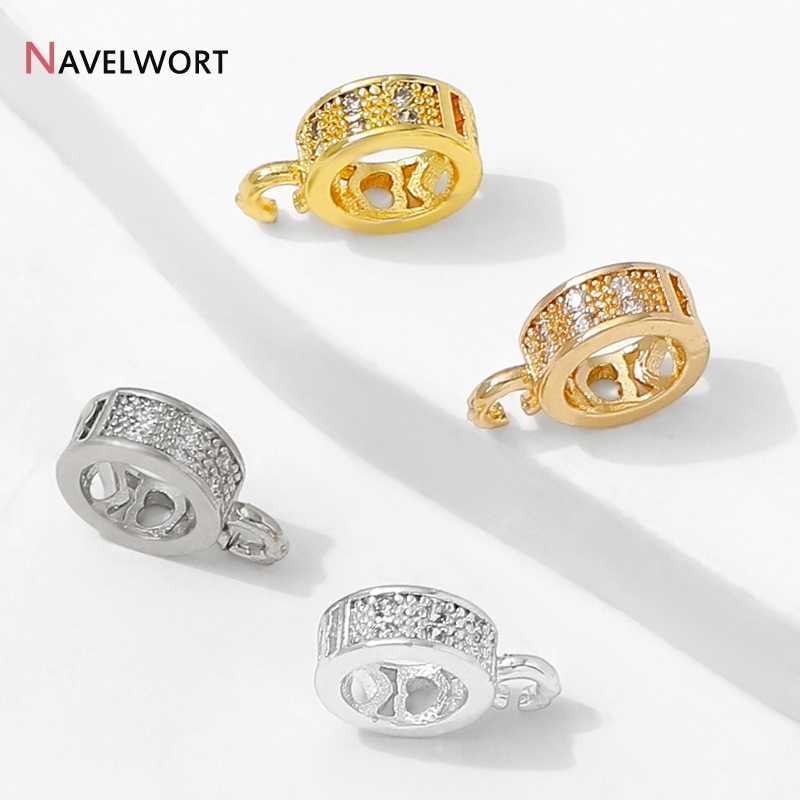 14K Gold Plated Inlaid Zircon  - Jewelry Making Metal Supplies ulasan dan harga