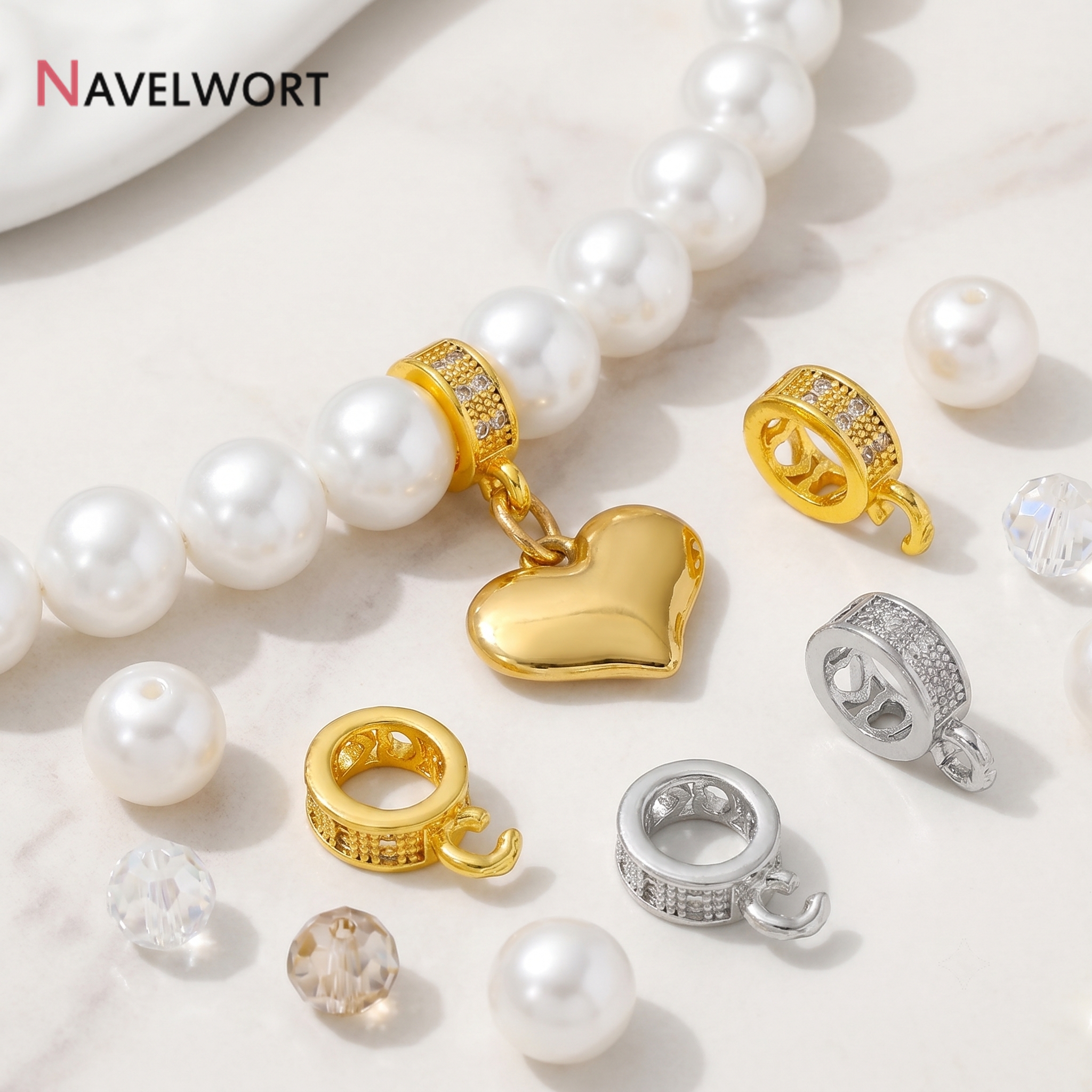 14K Gold Plated Inlaid Zircon  - Jewelry Making Metal Supplies ulasan dan harga