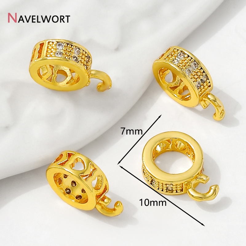14K Gold Plated Inlaid Zircon  - Jewelry Making Metal Supplies ulasan dan harga