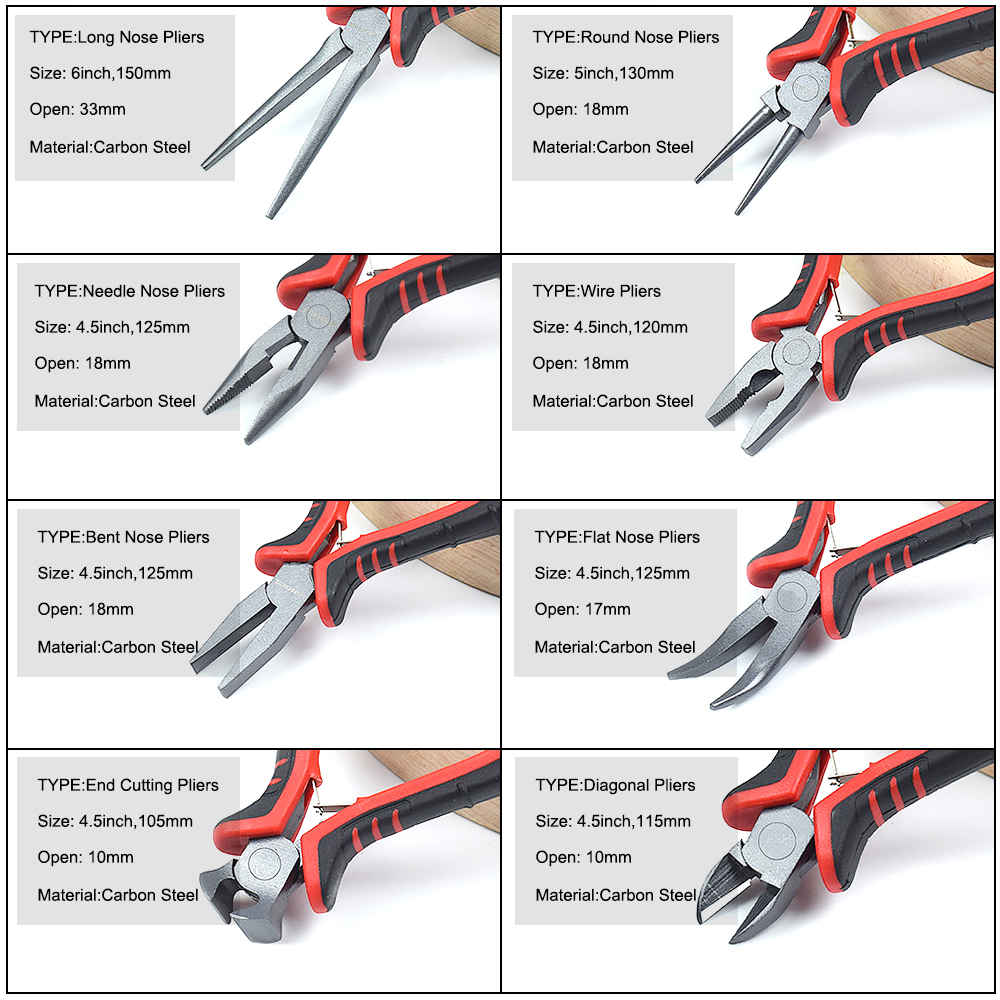 NEWACALOX 8Pcs Mini Pliers Set - Jewelry Making Loop Pliers ulasan dan harga
