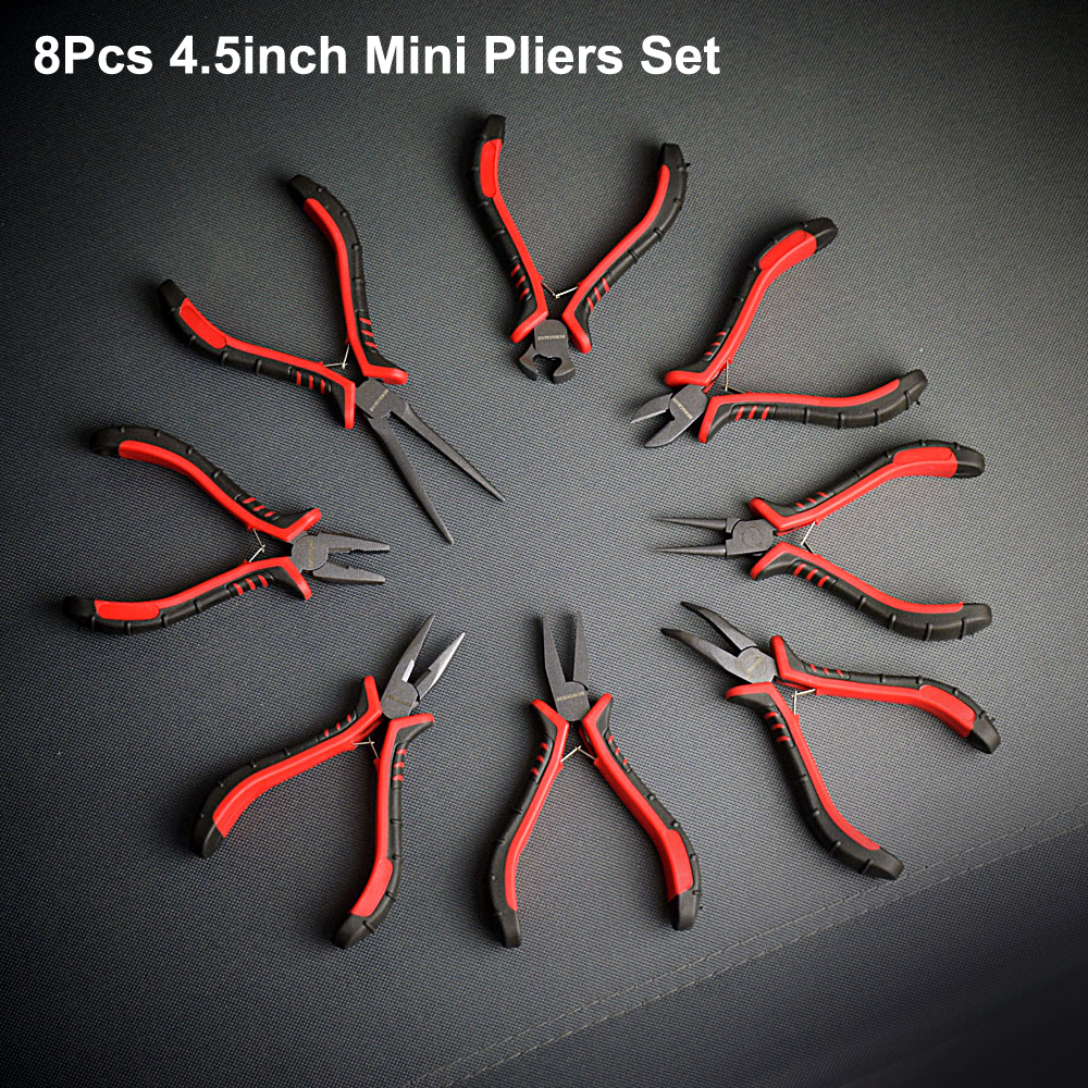 NEWACALOX 8Pcs Mini Pliers Set - Jewelry Making Loop Pliers ulasan dan harga