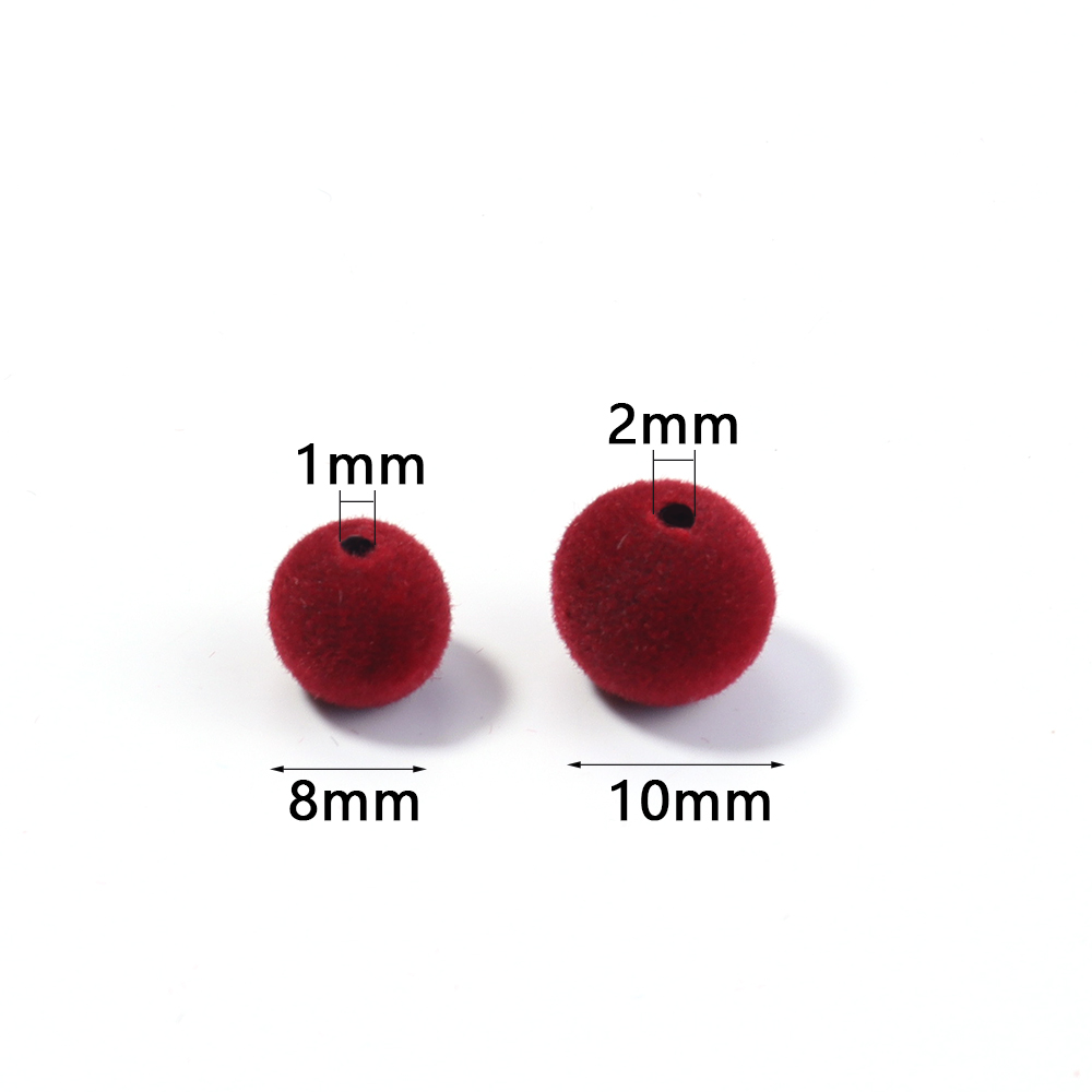 100Pcs/Lot Resin Beads 8/10mm  - Bead Mat Velvet ulasan dan harga