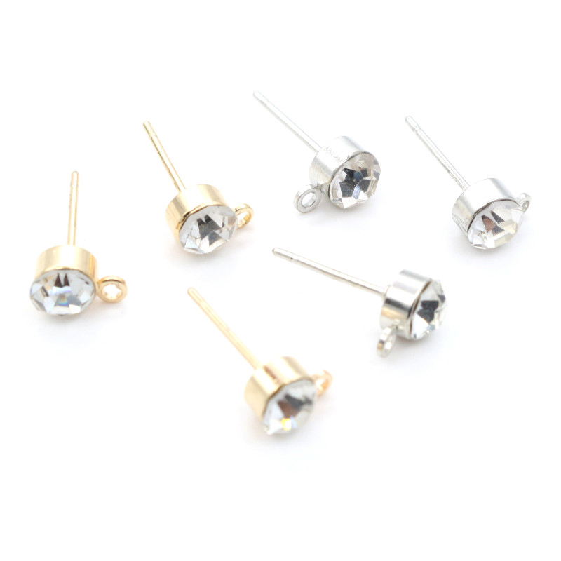 50pcs Stud Earrings Pins with  - Jewelry Making Findings ulasan dan harga