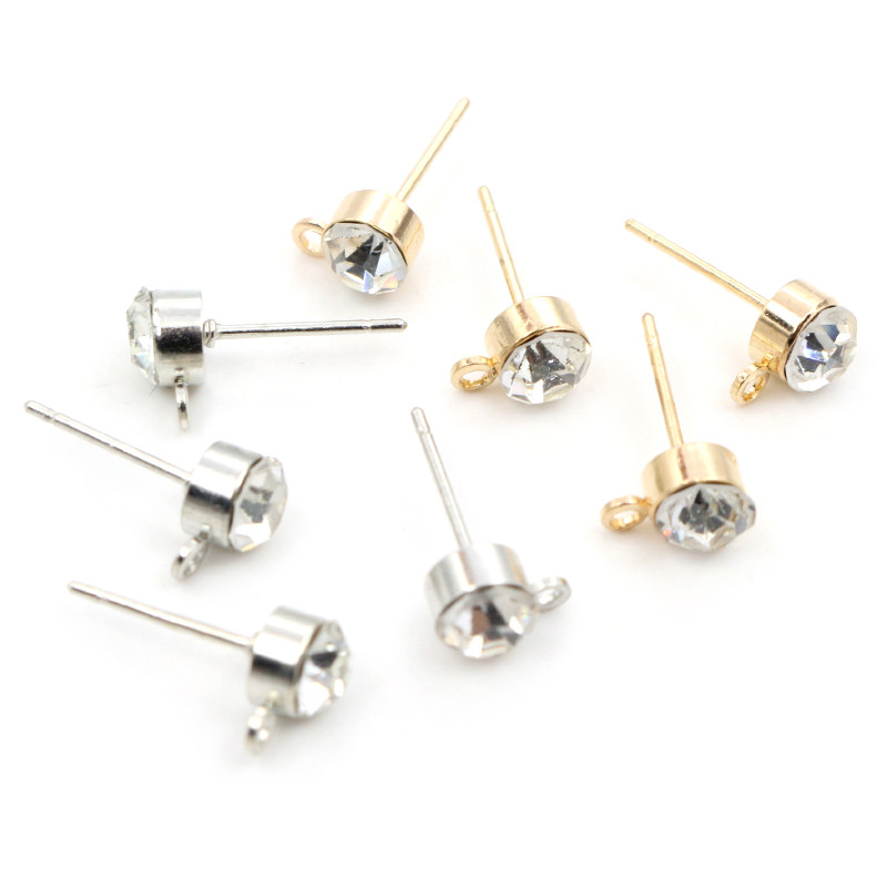 50pcs Stud Earrings Pins with  - Jewelry Making Findings ulasan dan harga