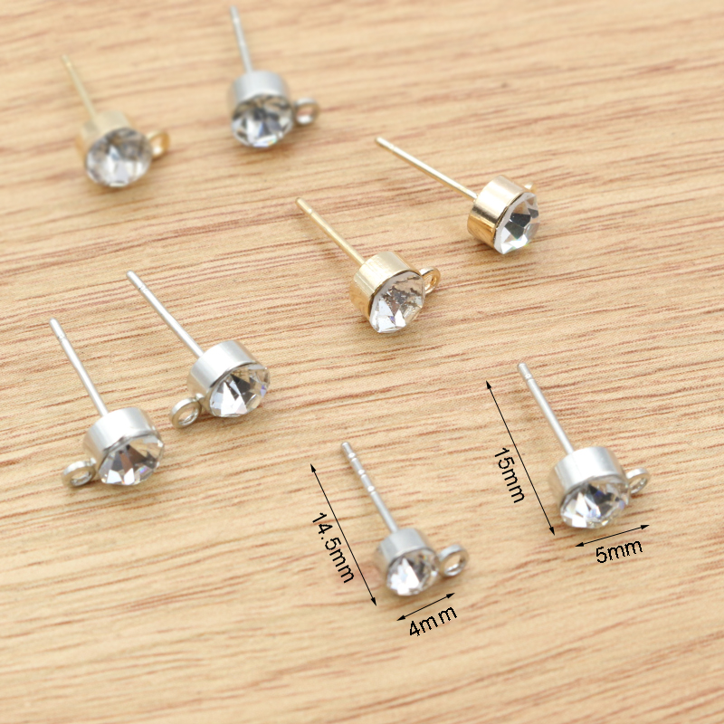 50pcs Stud Earrings Pins with  - Jewelry Making Findings ulasan dan harga