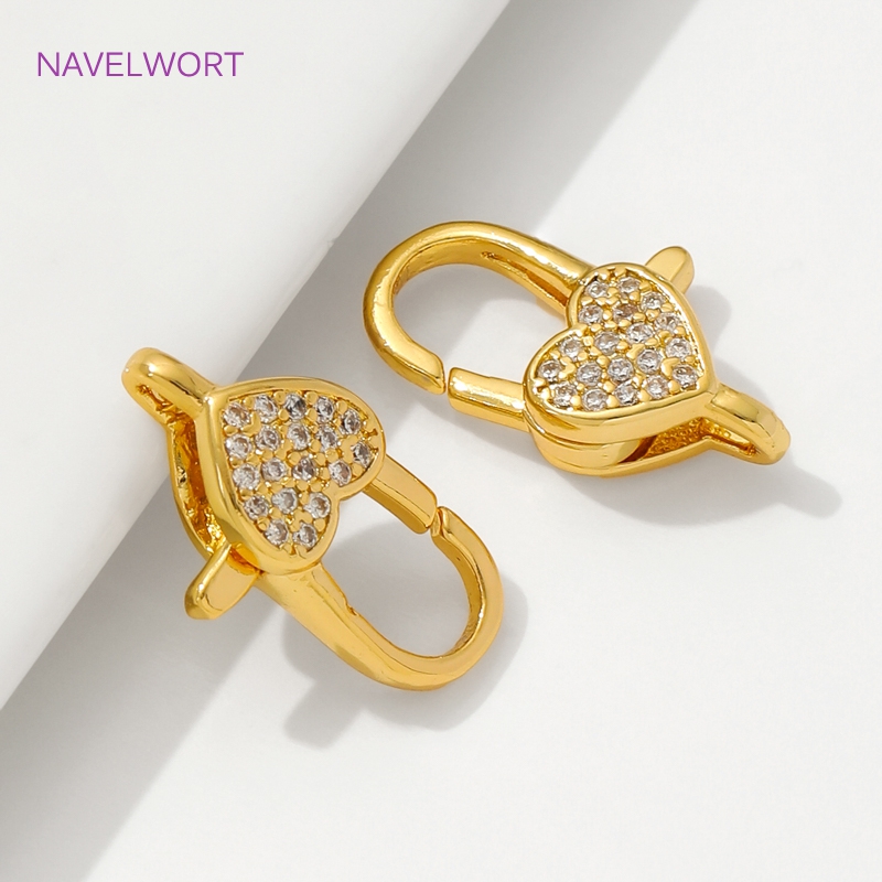 18K Gold Plated Inlaid Zircon  - Jewelry Making Metal Supplies ulasan dan harga